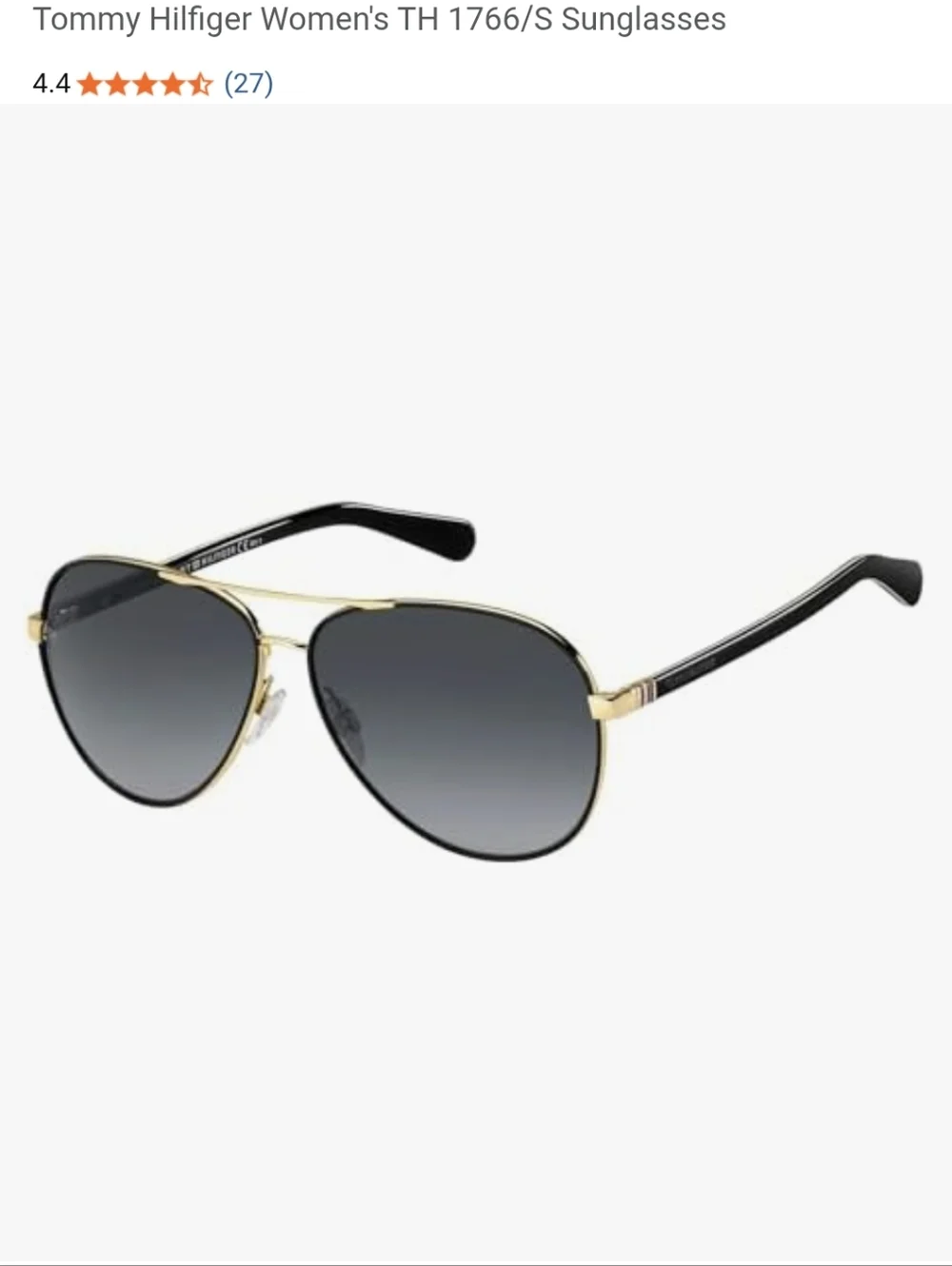 TOMMY HILFIGER 61mm 1766/S Aviator Sunglasses Rose Gold Grey Made In Italy BNWT